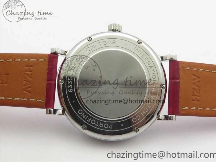 MIROTIME 0215 Portofino Automatic 37 SS M+F 1:1 Best Edition Silver Dial RG Markers on Red Crocodile Strap A Reliable 7154